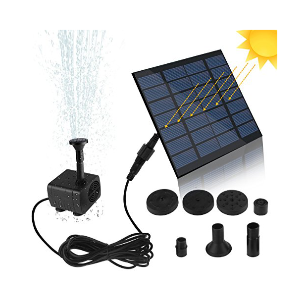 Solar Bomba De Fuente Solar fuente de Agua Solar de 3.5W funciones para baño del pájaro