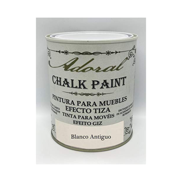 1 Litro Pintura Tiza Chalk Paint 61 Blanco Antiguo Amelie Prager