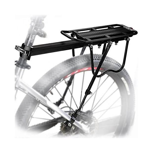 Portaequipajes Posterior para Bicicleta con Reflector 58x39x14,5 cm Negro